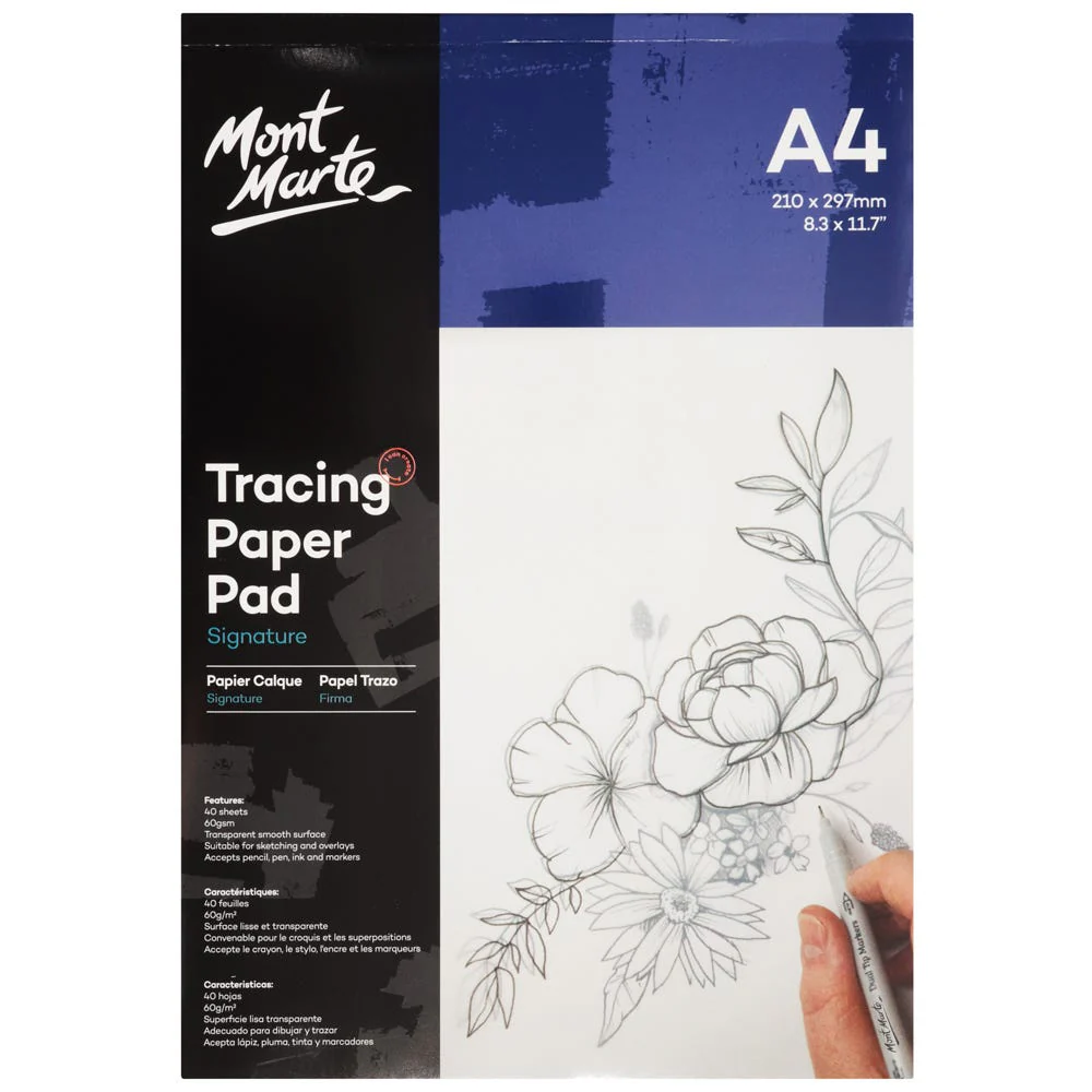 Tracing Paper Pad A4 60g 40 Sheet Mont Marte