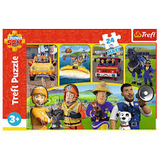 Puzzle 24 Maxi Fireman Sam and friends Prism A&D Fireman Sam Trefl 14356
