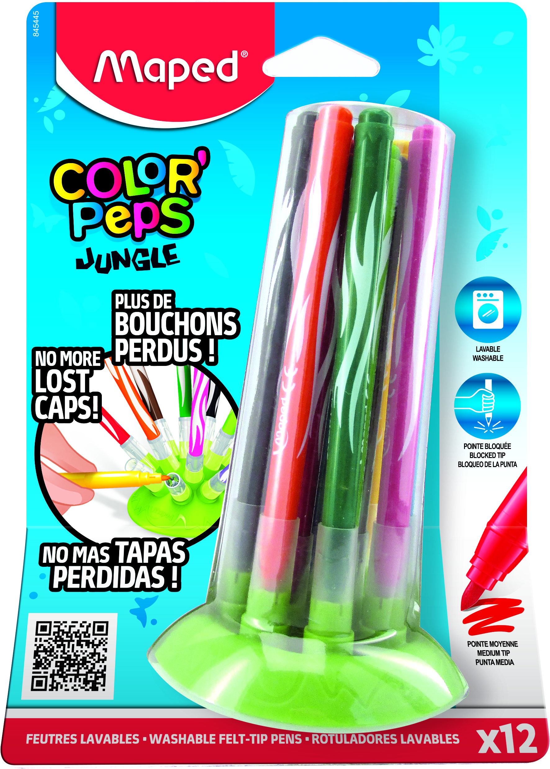 Felt Tips Pens Color'peps Jungle Innovation X 12 MAPED 845445