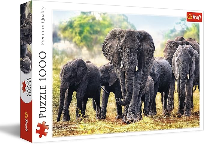 Puzzles 1000pcs African Elephants Trefl 10442