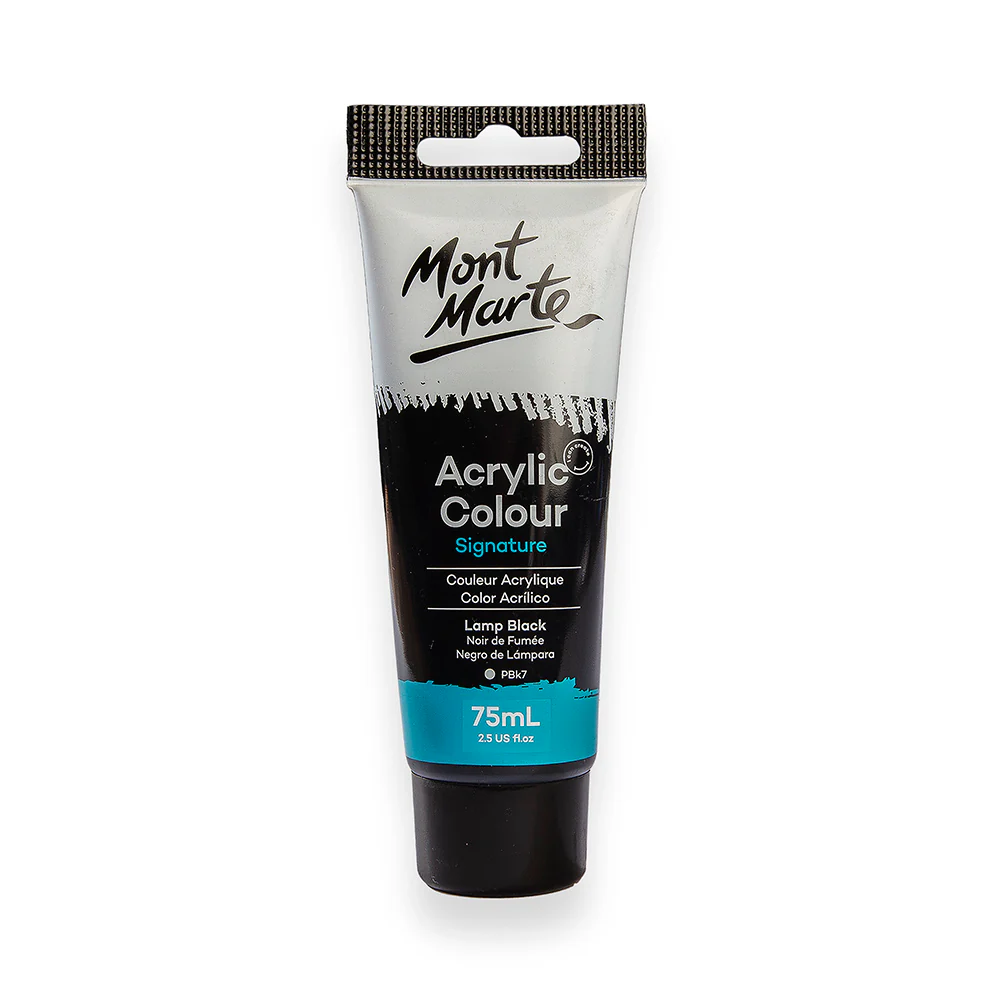 Acrylic Paint 75ml Colour Lamp Black Mont Marte