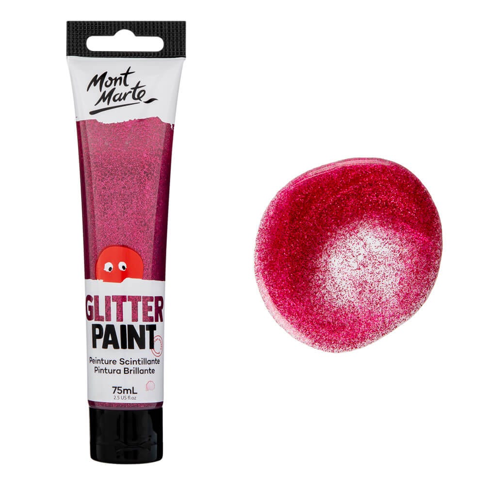 Glitter Paint 75ml Red Mont Marte