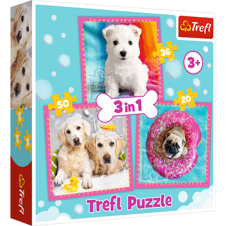 Puzzles  3in1  Dogs in the bath 34845