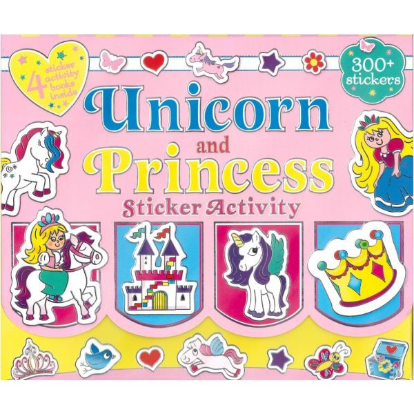 Unicorn And Princess Sticker Activity Set (4 Books)