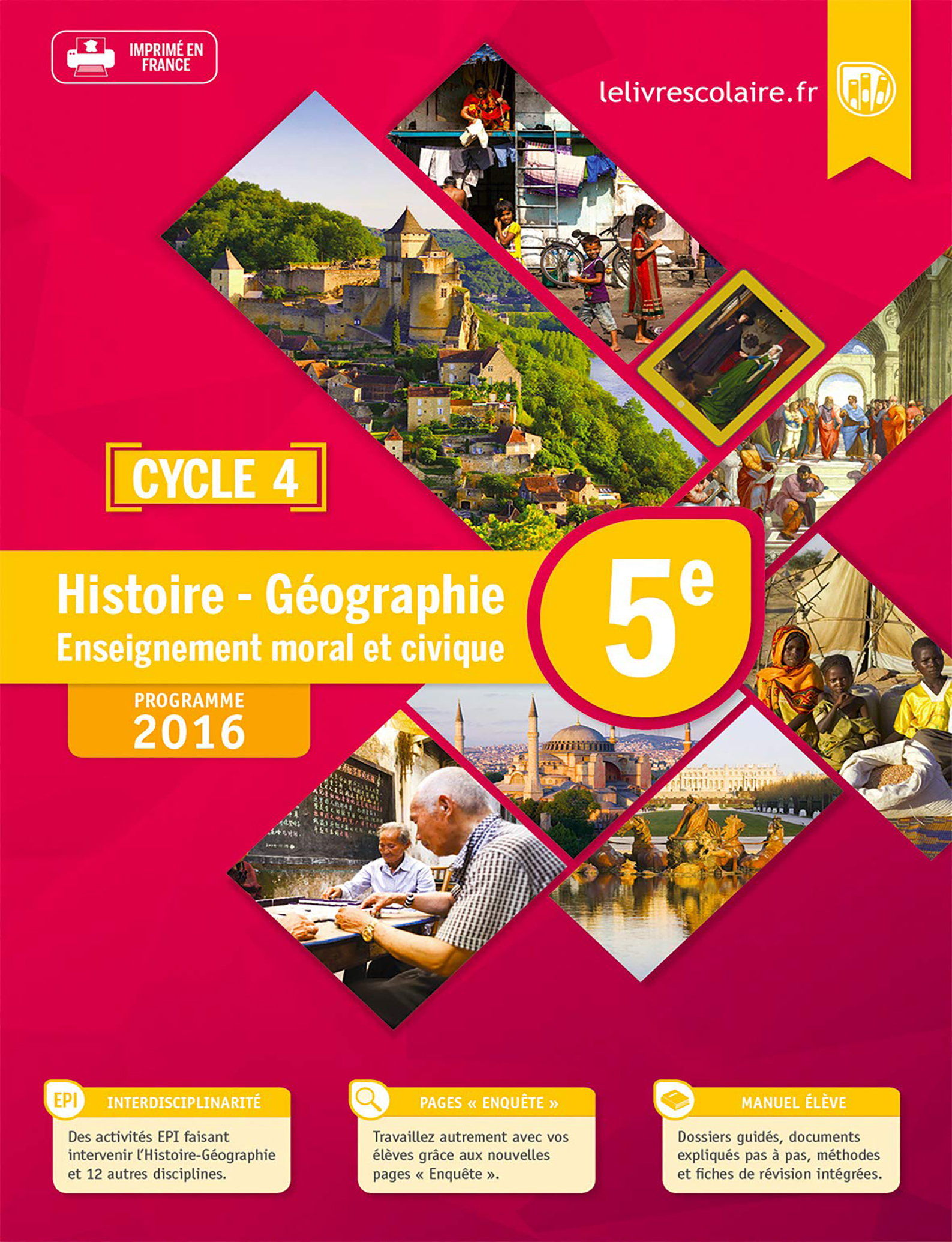 HISTOIRE GEOGRAPHIE EMC 5E- MANUEL PAPIER 2016