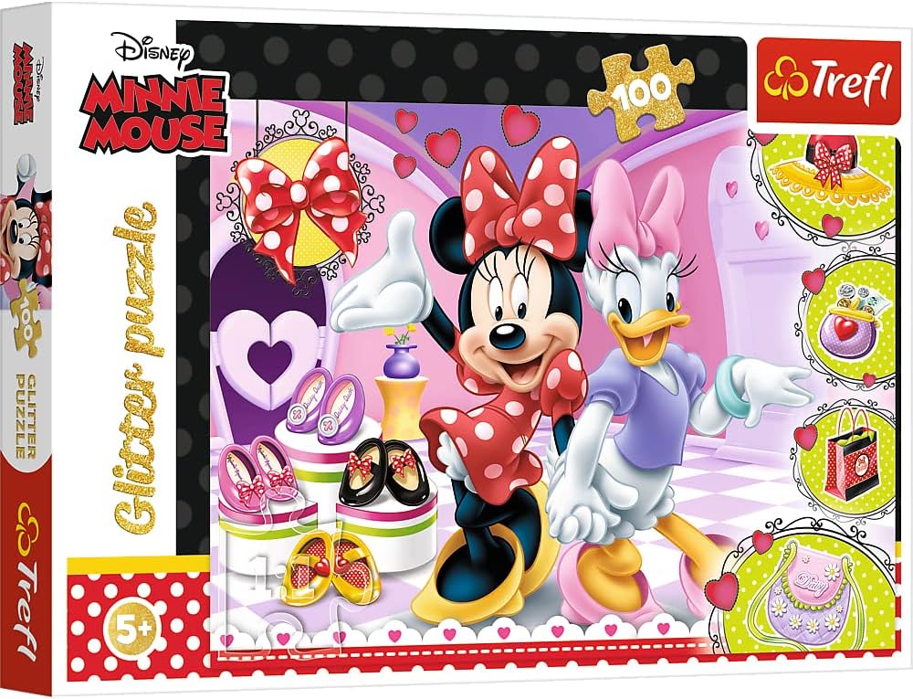 Puzzles -  100 Glitter  - Minnie and trinkets   Disney Minnie