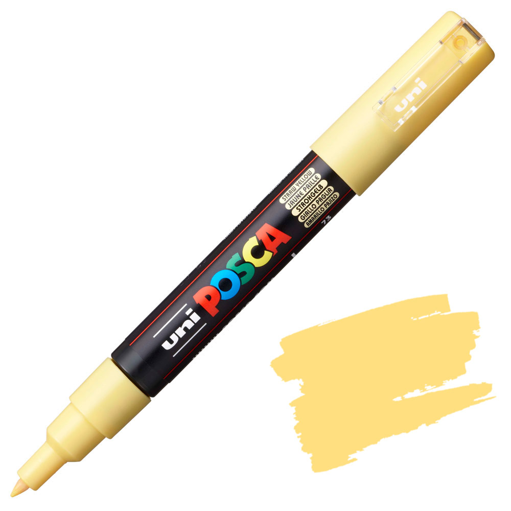 Marker Extra Fine Cone Tip 0.7-1.0mm Yellow POSCA Uni