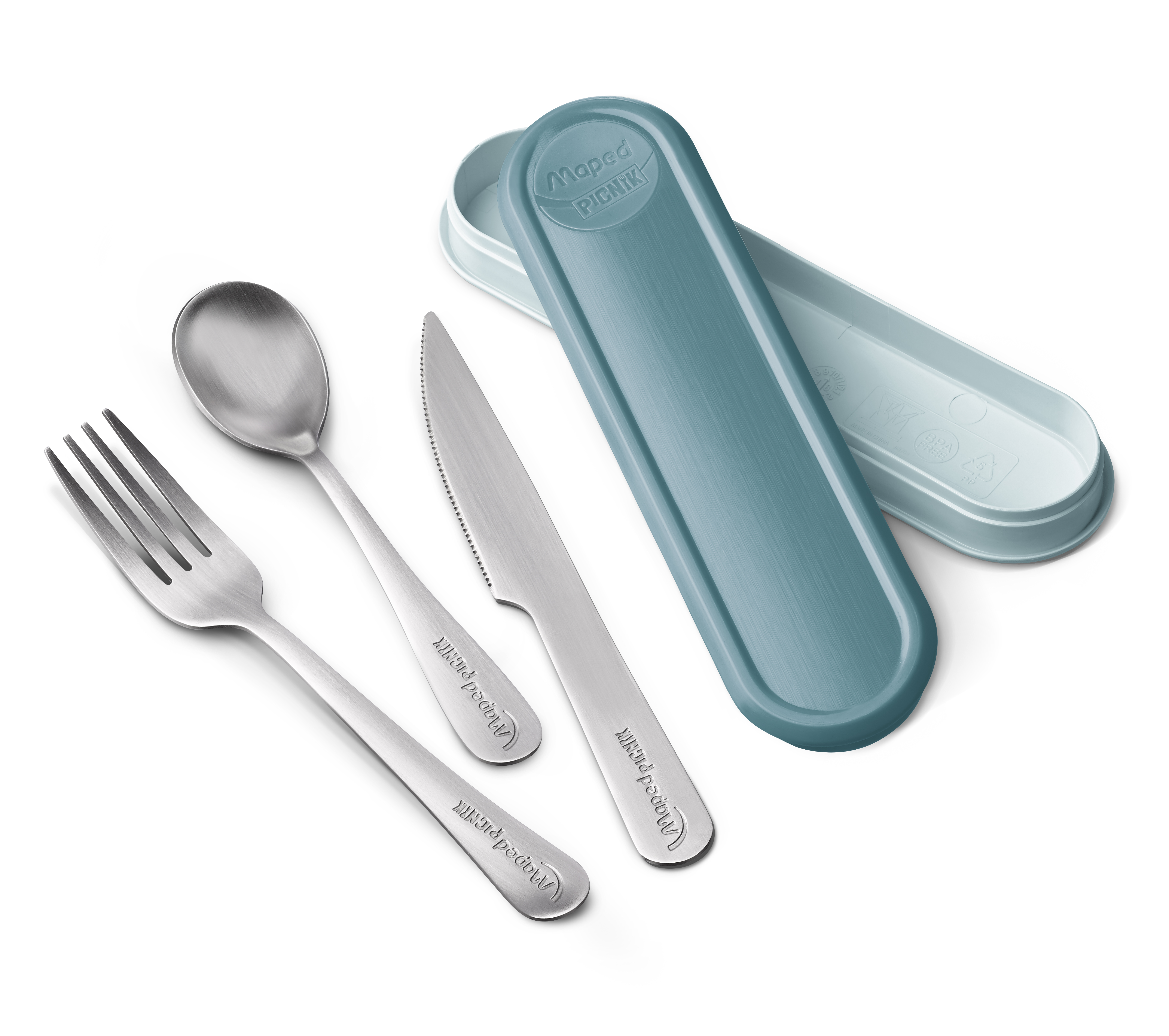 Cutlery Box Adult Eucalyptus Green Concept MAPED PICNIK 870404