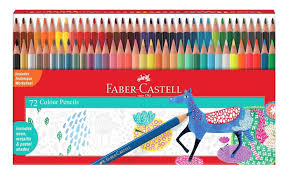 Color Pencils Set Of 72 Full Length Triangular Faber Castell 118072