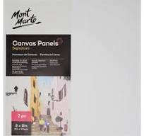 Canvas Panels 20.4x20.4cm Pack Of 2 Mont Marte