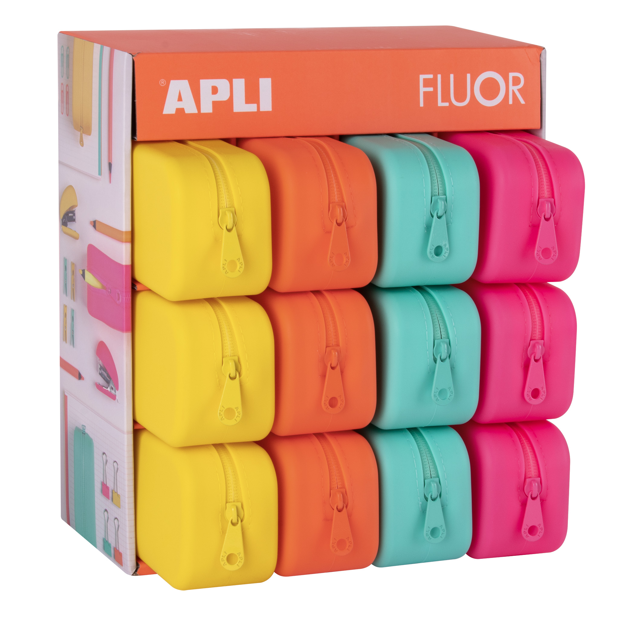 Pencil Case Soft Fluo Apli Ref 16300