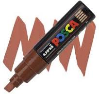 Marker Chisel Tip 8.0mm Brown POSCA Uni