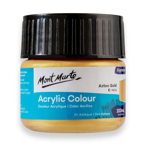 Acrylic Paint 100ml Colour Aztec Gold Mont Marte