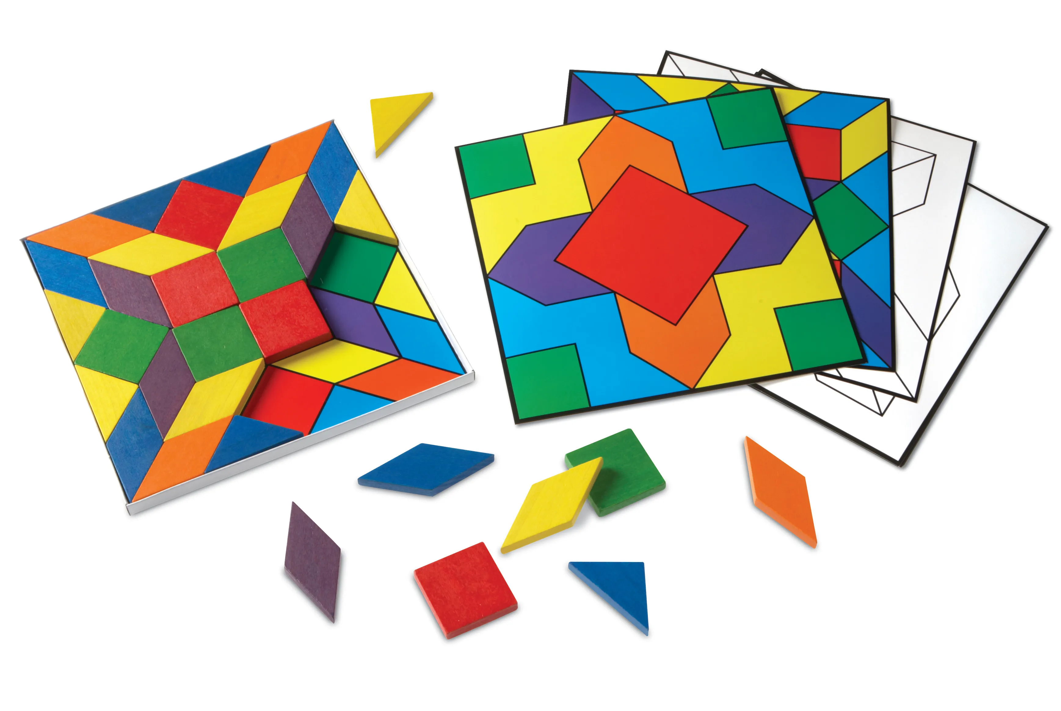 Parquetry Blocks & Cards Ser LEARNING RESOURCES LER0289