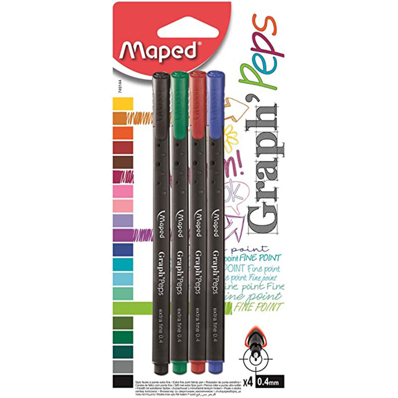 Maped Feutre Fin Graph Peps x4 Blister 7491447