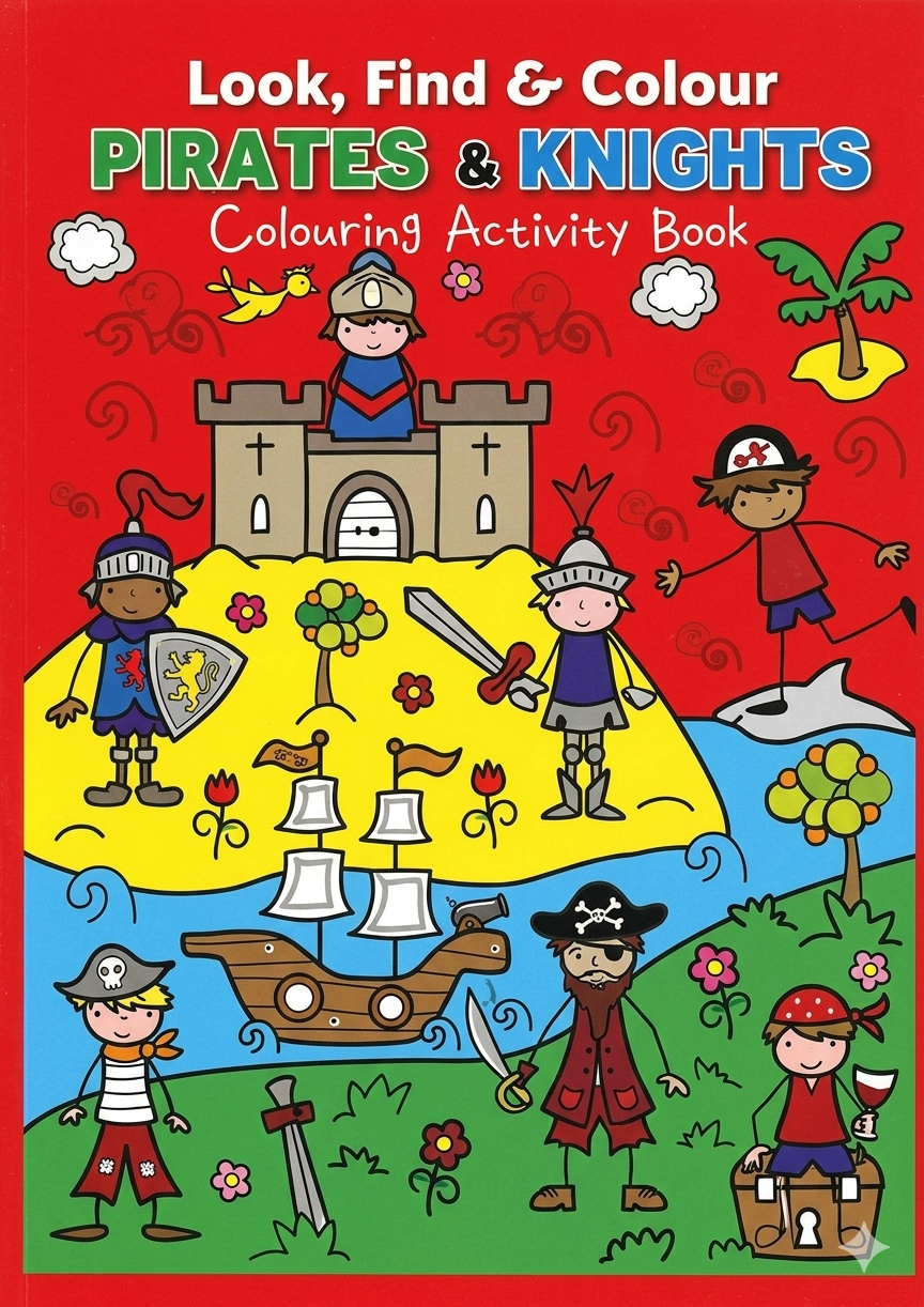 Pirates & Knights - Colouring Activity Book
