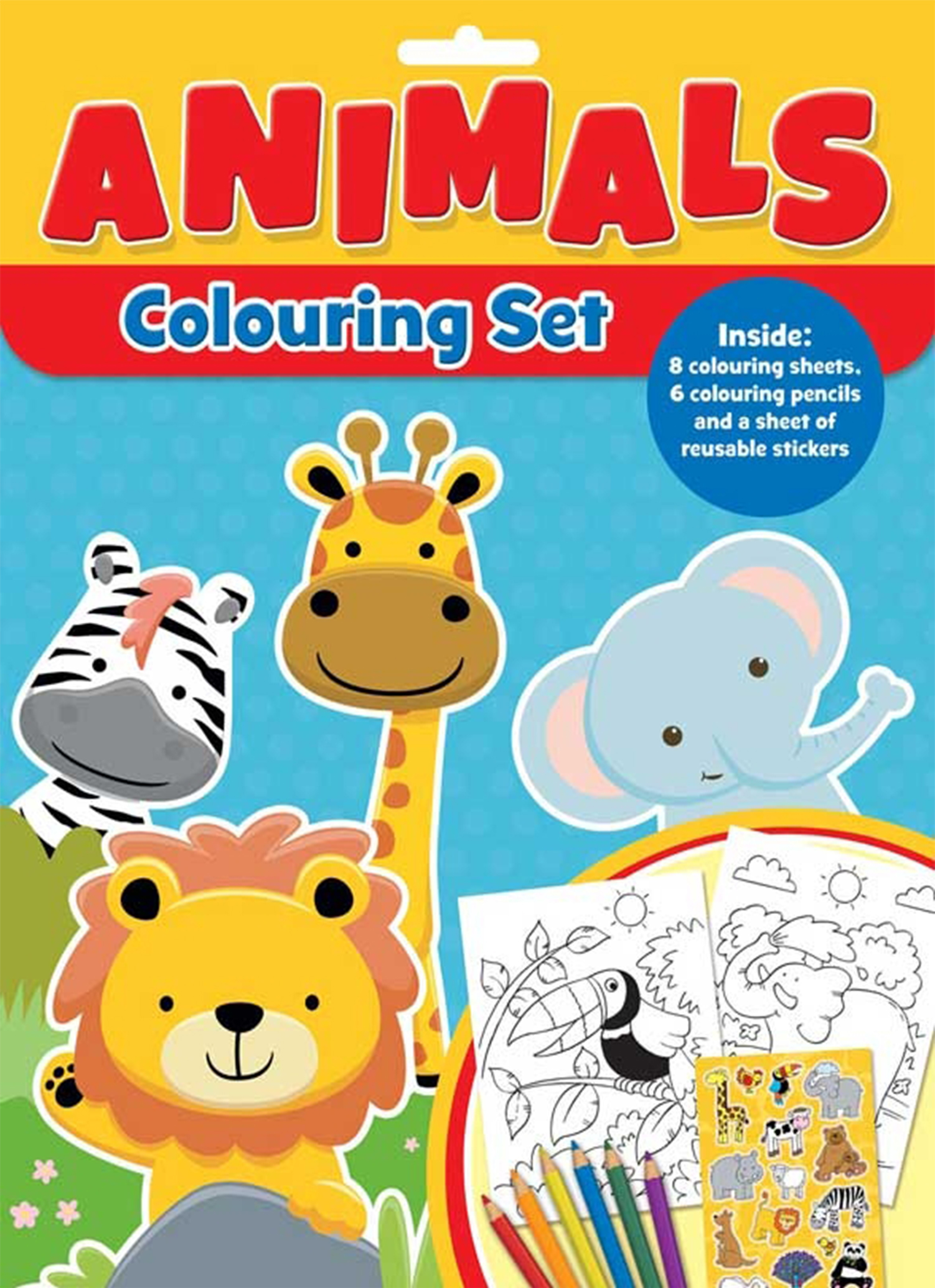 ANIMAL COLOURING SET