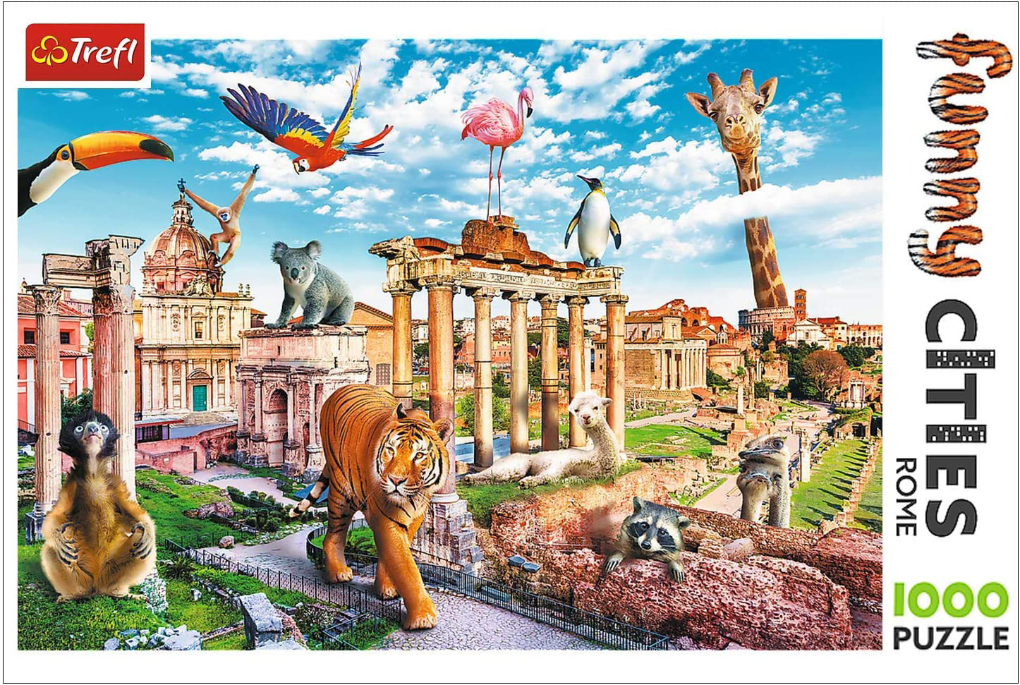 Puzzles -  1000  Funny Cities - Wild Rome