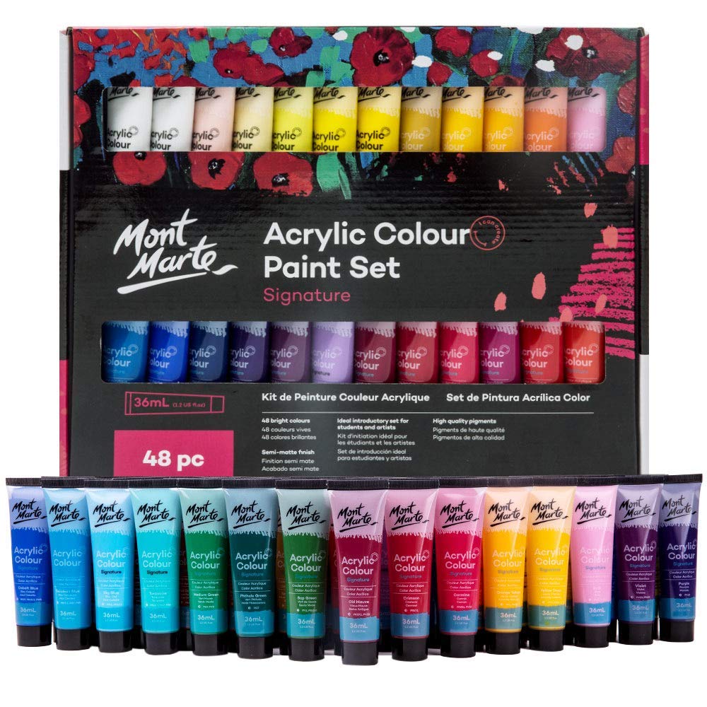 Acrylic Colour Paint 36ml Set Of 36pcs Mont Marte