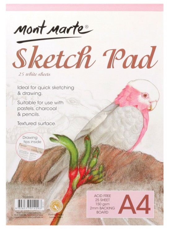Sketch Pad A4 150g 25 Sheet Mont Marte