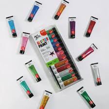 Glitter Paint Set Of 12pcs 36ml Mont Marte