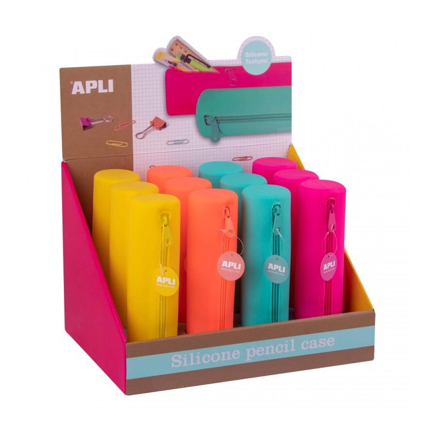 Pencil Case Soft Fluo Round Apli Ref 18533