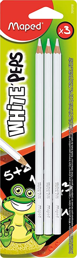 Pencil White Peps X 3 For Blackboard Blister MAPED 731310