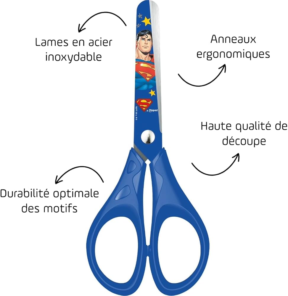 Scissors Pulse Symetric 13cm Superman Try Me MAPED 464233