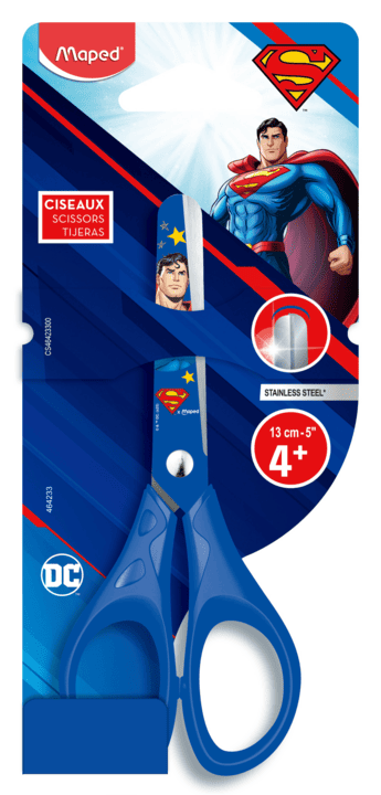 Ciseaux Pulse Symetric 13cm Superman Try Me Maped 464233