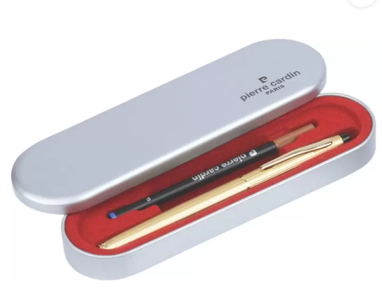KRISS SATIN GOLD BALL PEN & ROLLER PEN SET