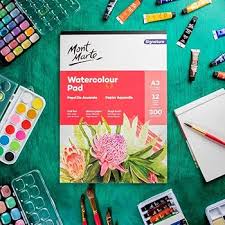 Watercolour Pad German Paper A4 300gsm 12sheets Mont Marte