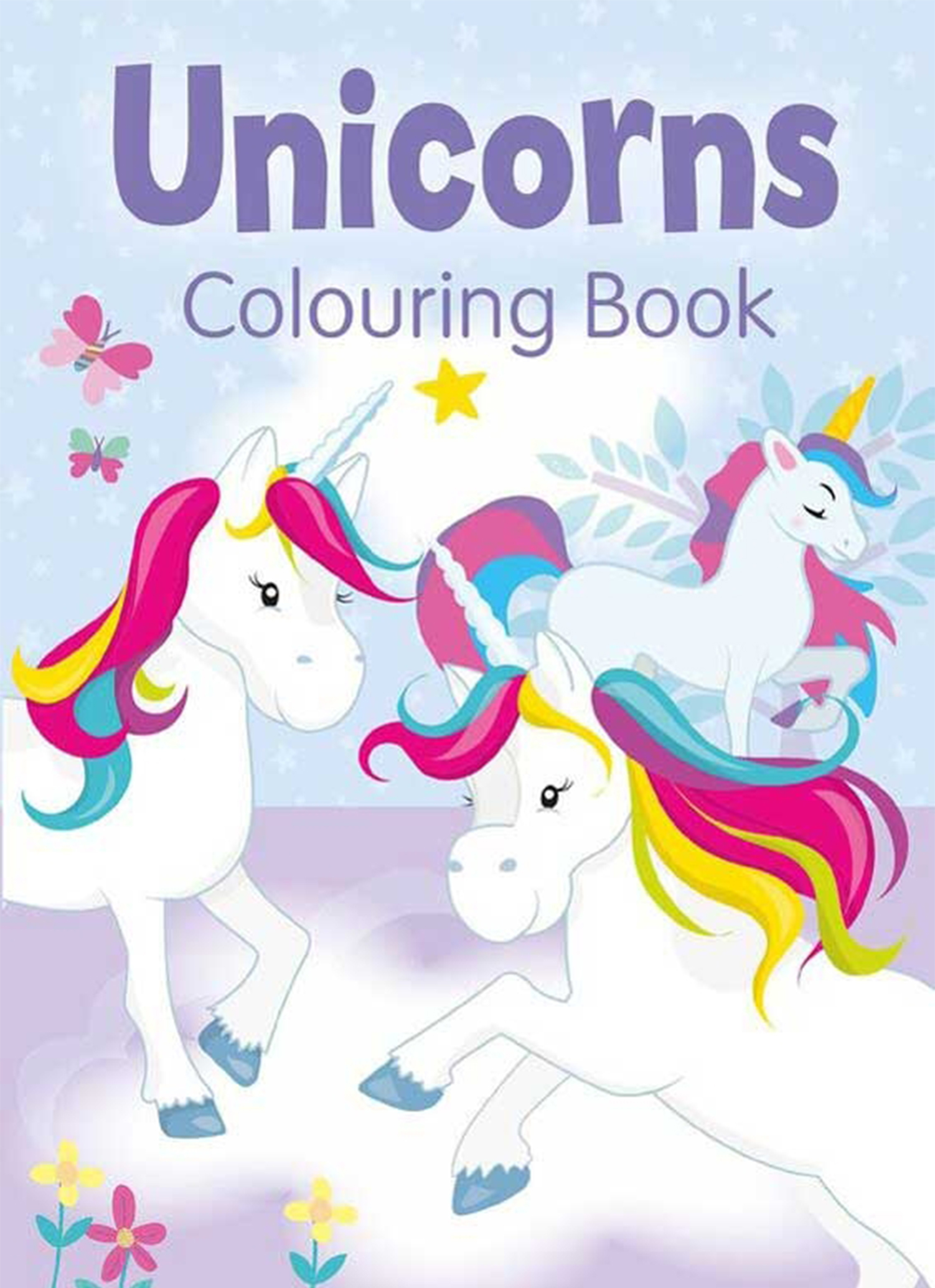UNICORNS COLOURING BOOK (PURPLE)