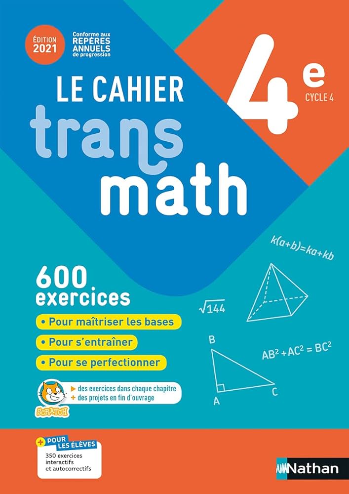 TRANSMATH CAHIER 4E 2021