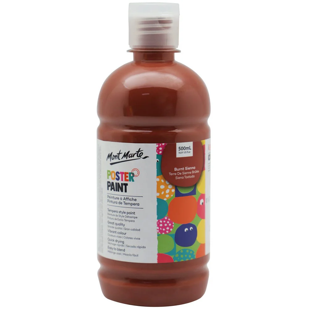 Poster Paint 500ml Burnt Sienna Mont Marte
