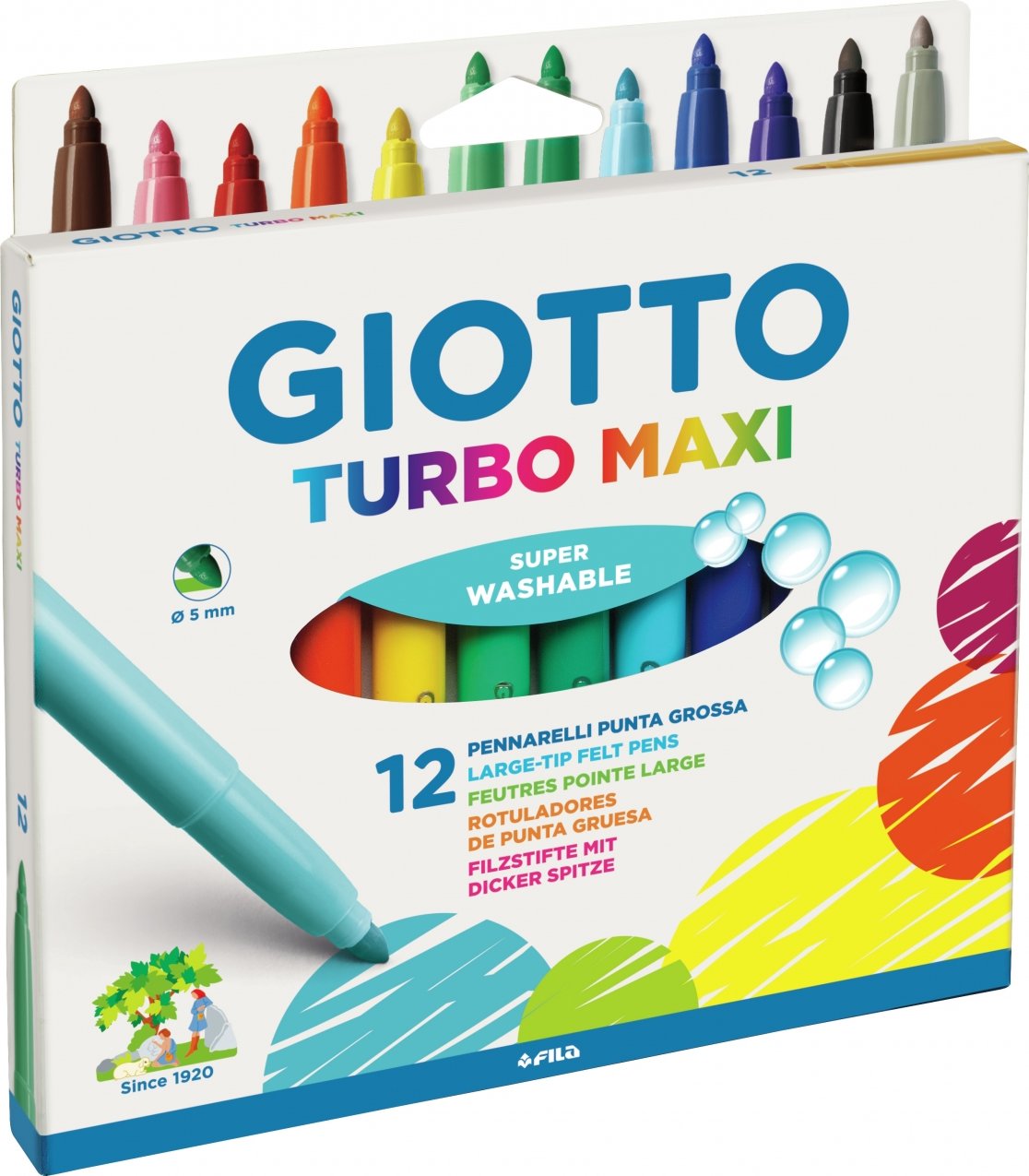 Etui De 12 Feutres Pointe Large Turbo Maxi GIOTTO 076200