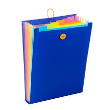 Trieur Extensible 6 Comp A4 Happy Fluo Bleu