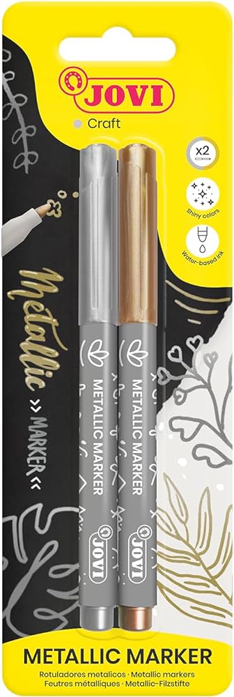 Jovi Decor Marqueurs Metalic Blister Or Et Argent