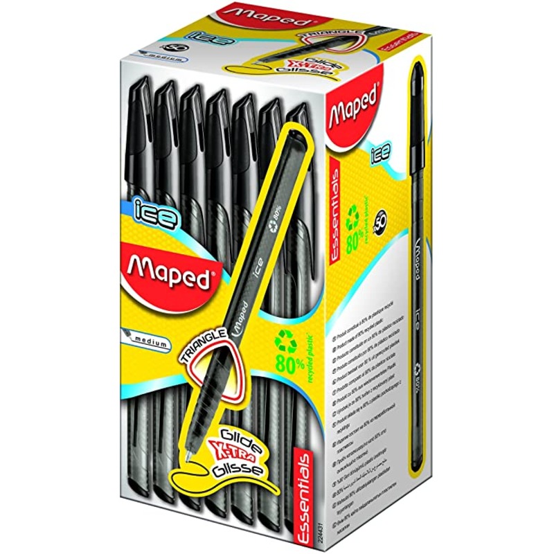 Maped Ballpoint Pen Cap Medium Black Ref 224431