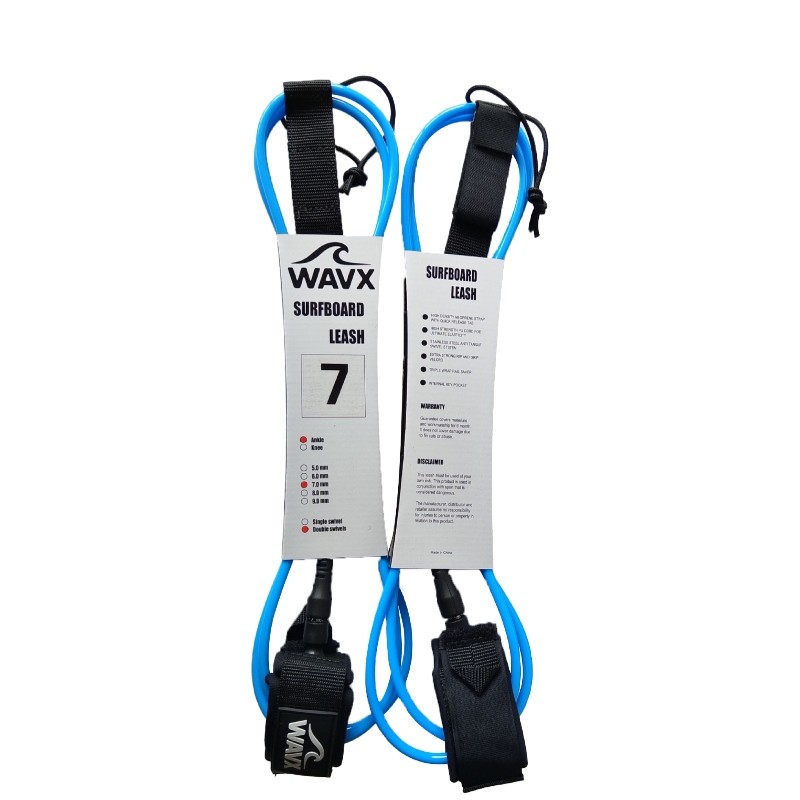 WAVX LEASH Shortboard 7FT 7MM BLUE