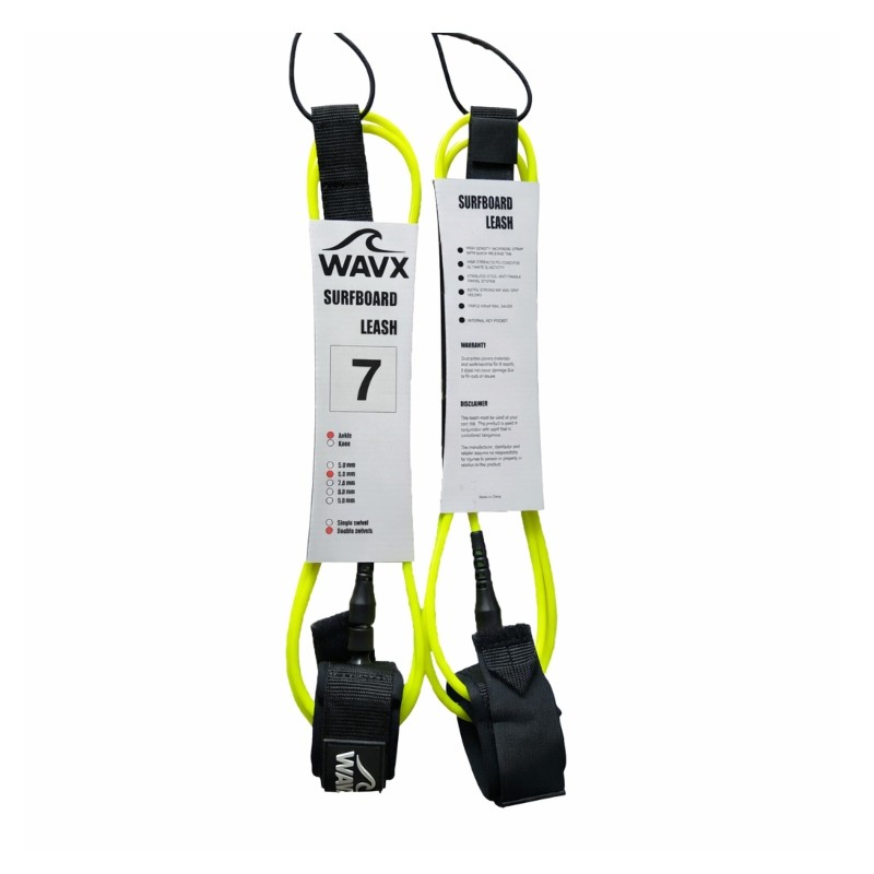 WAVX LEASH Shortboard 7FT 7MM YELLOW