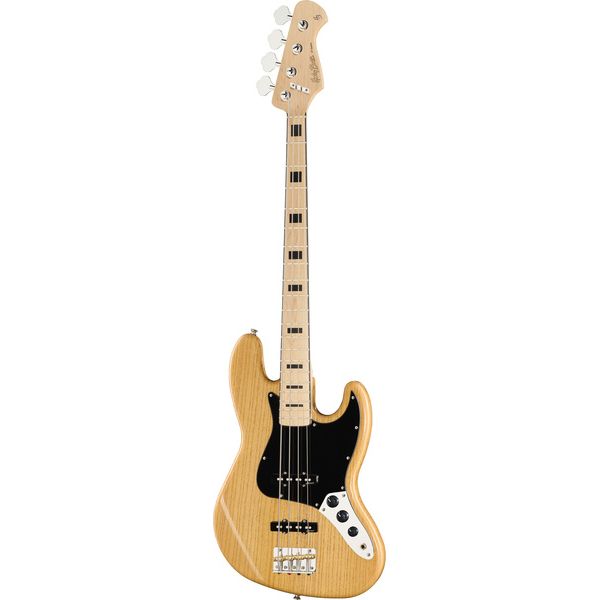 Harley Benton JB-75 Natural Vintage Series 5-String Electric Bass Guitar (Jazz Bass)