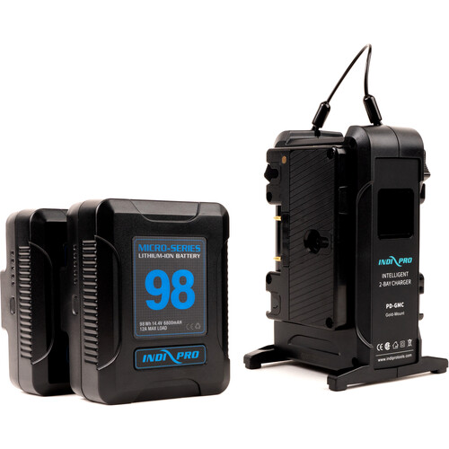 INDIPRO QUAD BATTERY CHARGER GOLD MOUNT