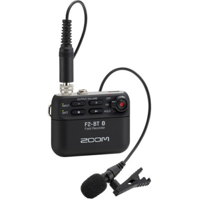 Zoom F2 Ultracompact Portable Field Recorder with Lavalier Microphone