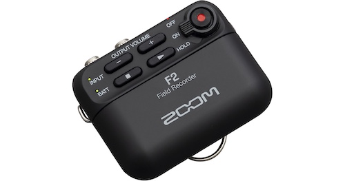 Zoom F2 Ultracompact Portable Field Recorder with Lavalier Microphone