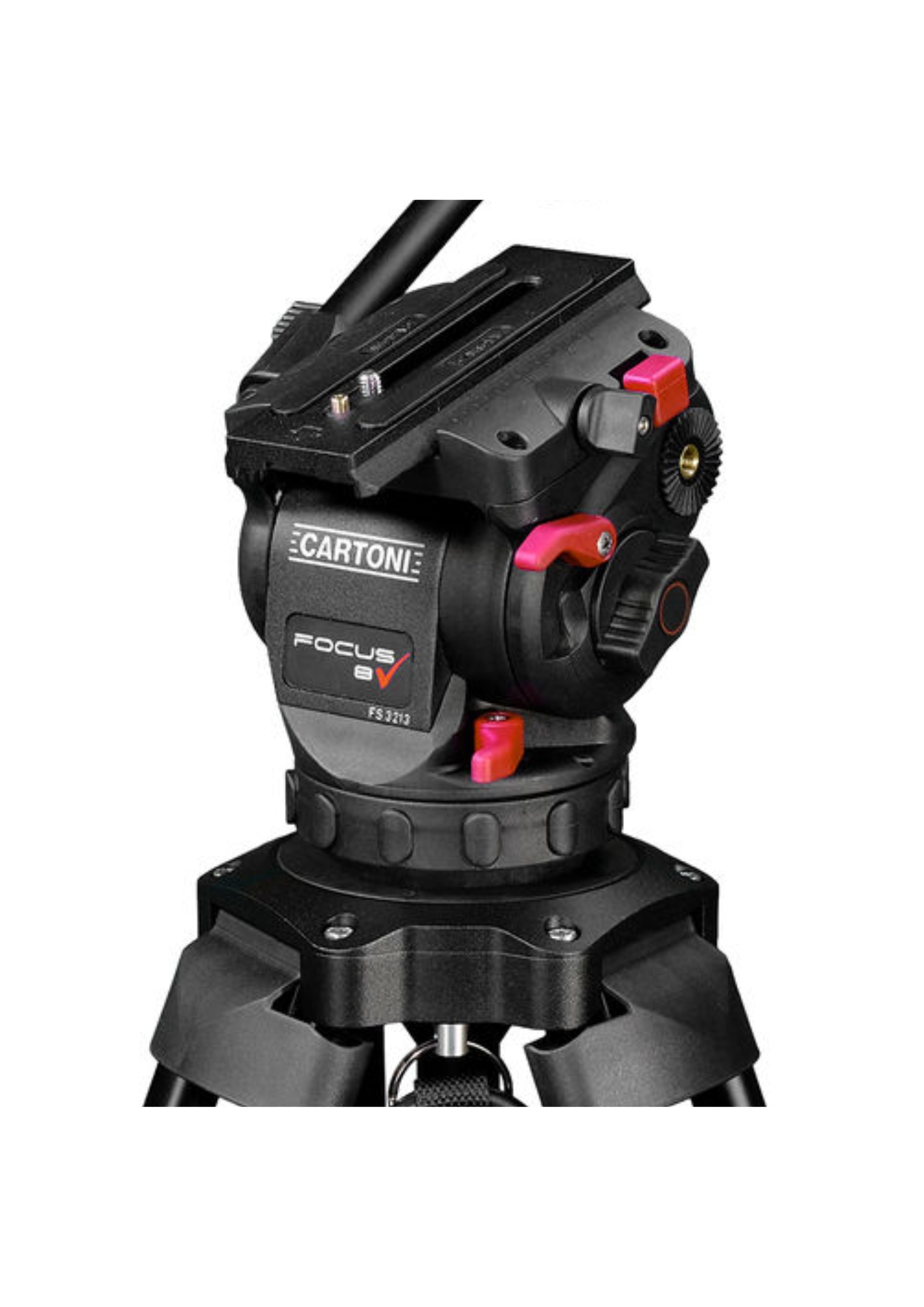 Cartoni Focus 8 Fluid Head with Red Lock Tripod System