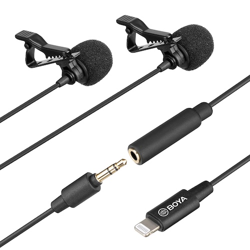 BOYA DUAL LAVALIER MIC FOR IOS DEVICE