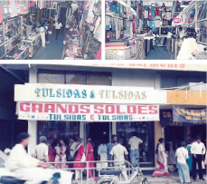 PICTURES OF JETHA TULSIDAS ROSE HILL SHOP,BACK THEN TRADING UNDER THE NAME OF TULSIDAS & TULSIDAS,PREPARING FOR A MEGA SALES.
