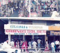 PICTURES OF JETHA TULSIDAS ROSE HILL SHOP,BACK THEN TRADING UNDER THE NAME OF TULSIDAS & TULSIDAS,PREPARING FOR A MEGA SALES.
