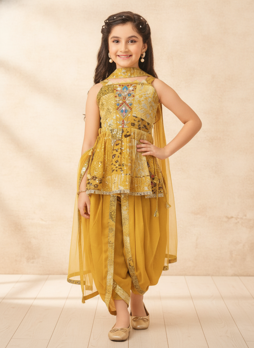 GIRLS CHURIDHAR (3PC)