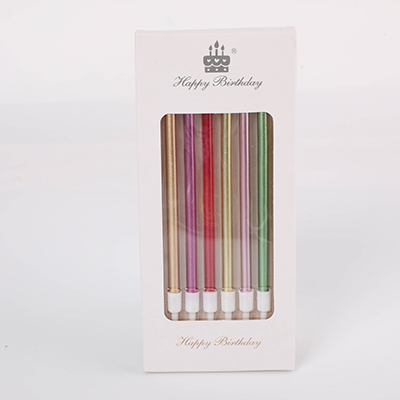 Straight Coloured Candle - 6 Pack